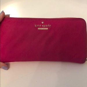 Hot pink Kate spade wallet